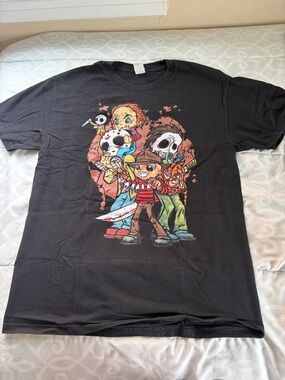 Fruit of the Loom Black Graphic Horror Character Tee